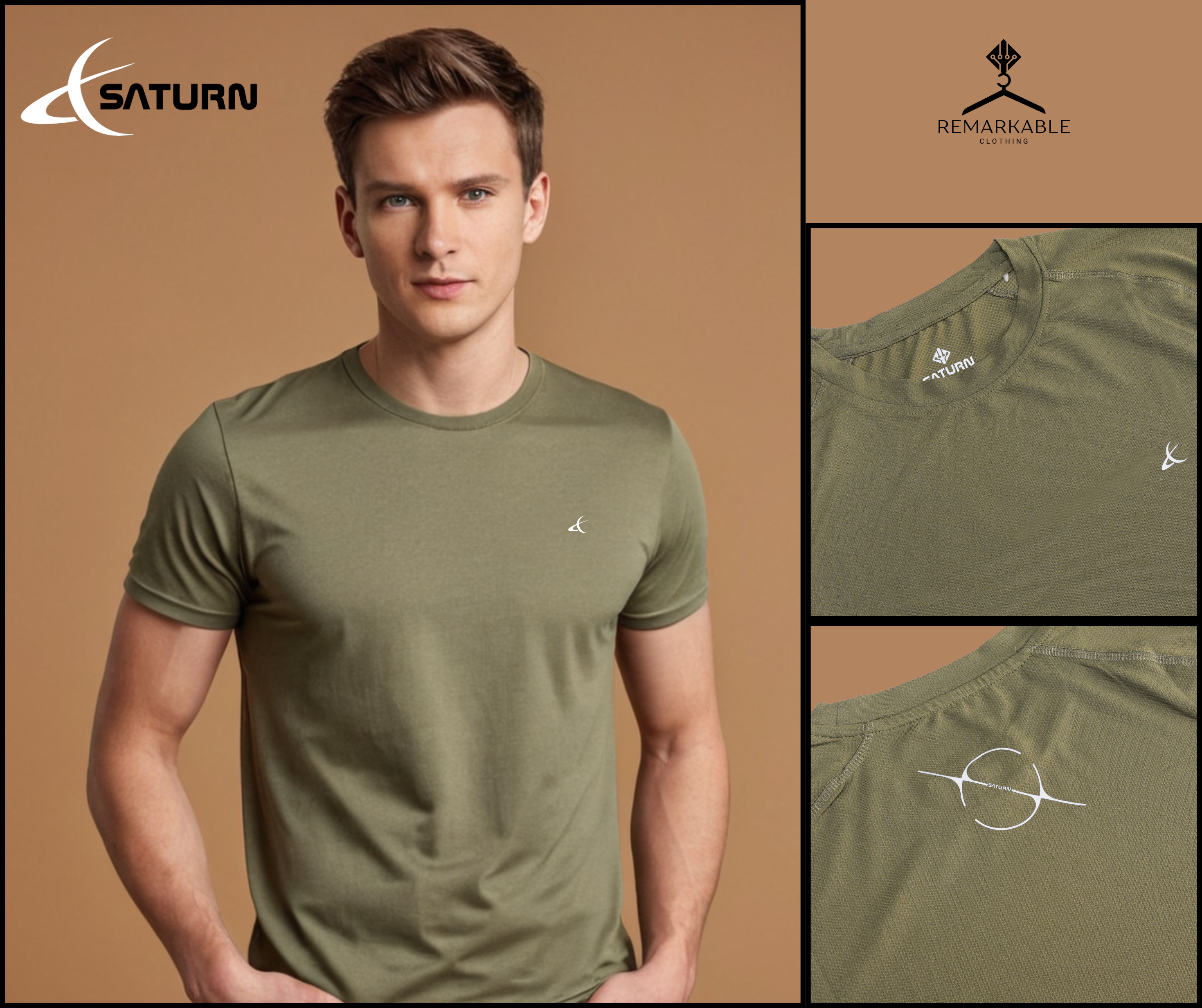 SATURN Compression Sports Tshirt ST1 Olive